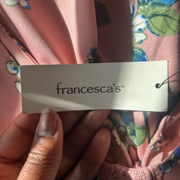 Francesca’s Floral Pink Dress - Picture 2 of 5